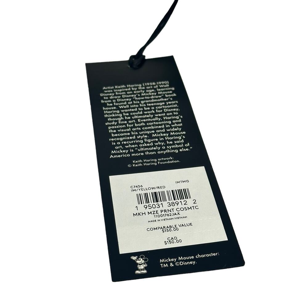 Coach Disney Mickey Mouse X Keith Haring Small Boxy Cosmetic Case - Picture 8 of 8